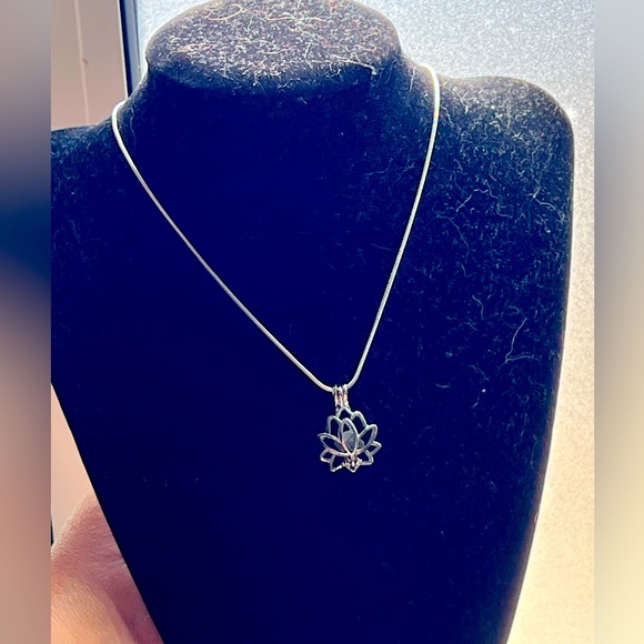 Jewelry - Phenacite / Phenakite crystal in lotus locket